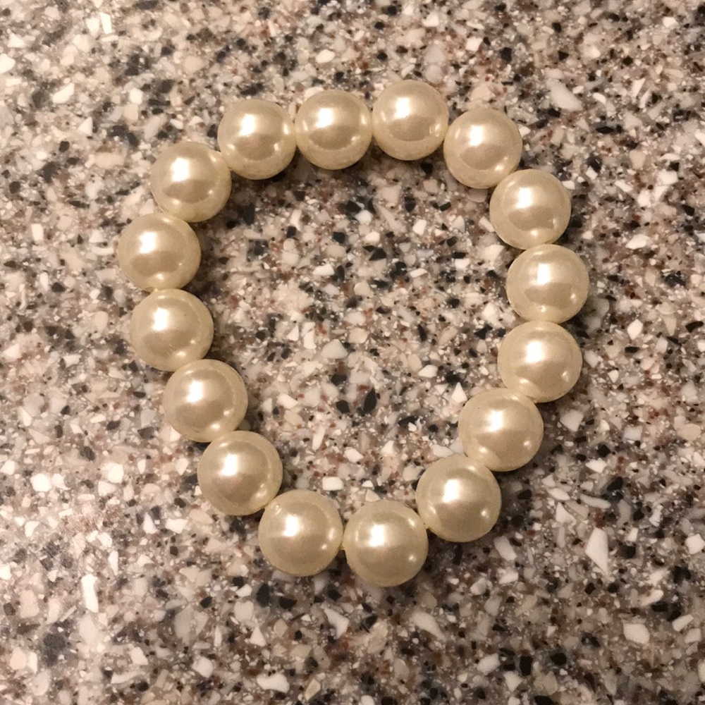 Faux pearl bracelet